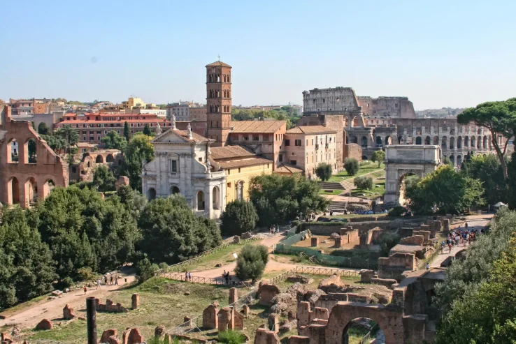 El Coliseo, el Foro Romano y el Palatino